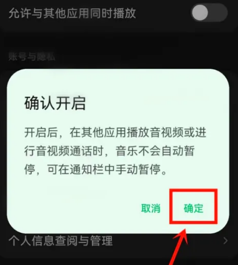 《汽水音乐》如何设置不被打断